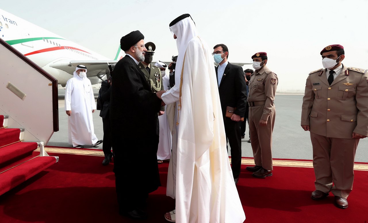 استقبال رسمی امیر قطر از ابراهیم رئیسی در دیوان امیری
