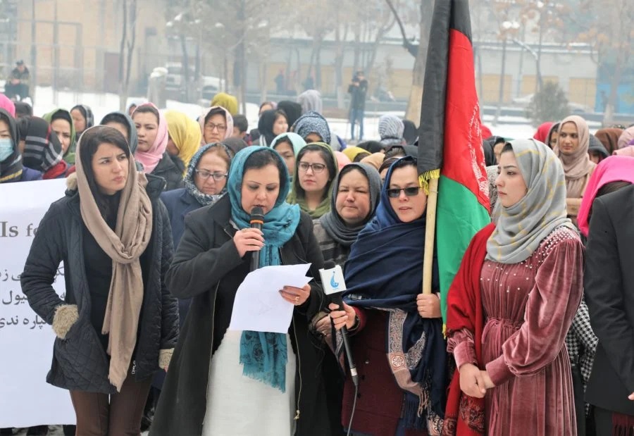 زنان افغان در کابل برای صیانت از حقوق خود تجمع کردند