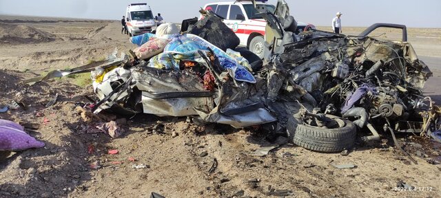 ۵ کشته بر اثر تصادف خودر پژو و کامیون در جاده دیهوک به راور