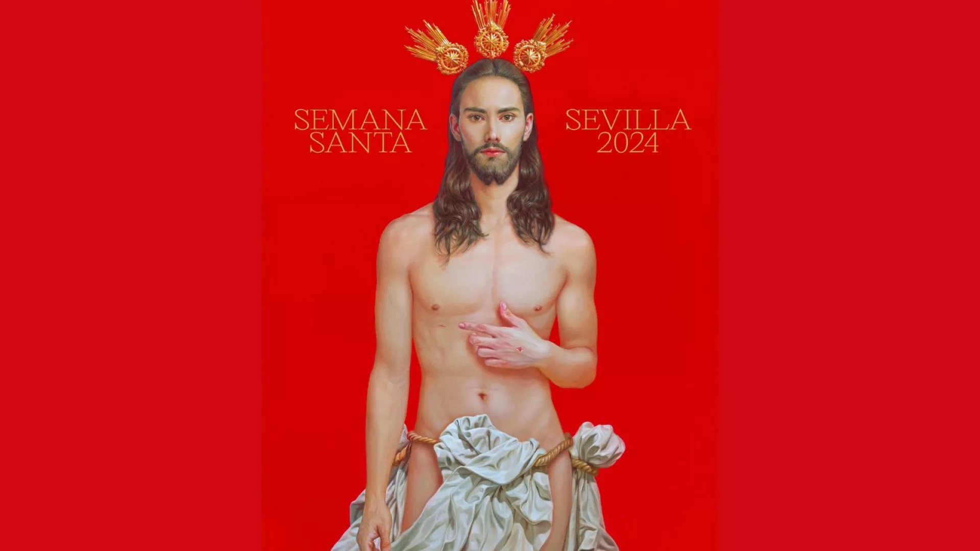 پوستر حضرت مسیح در اسپانیا جنجال‌ساز شد